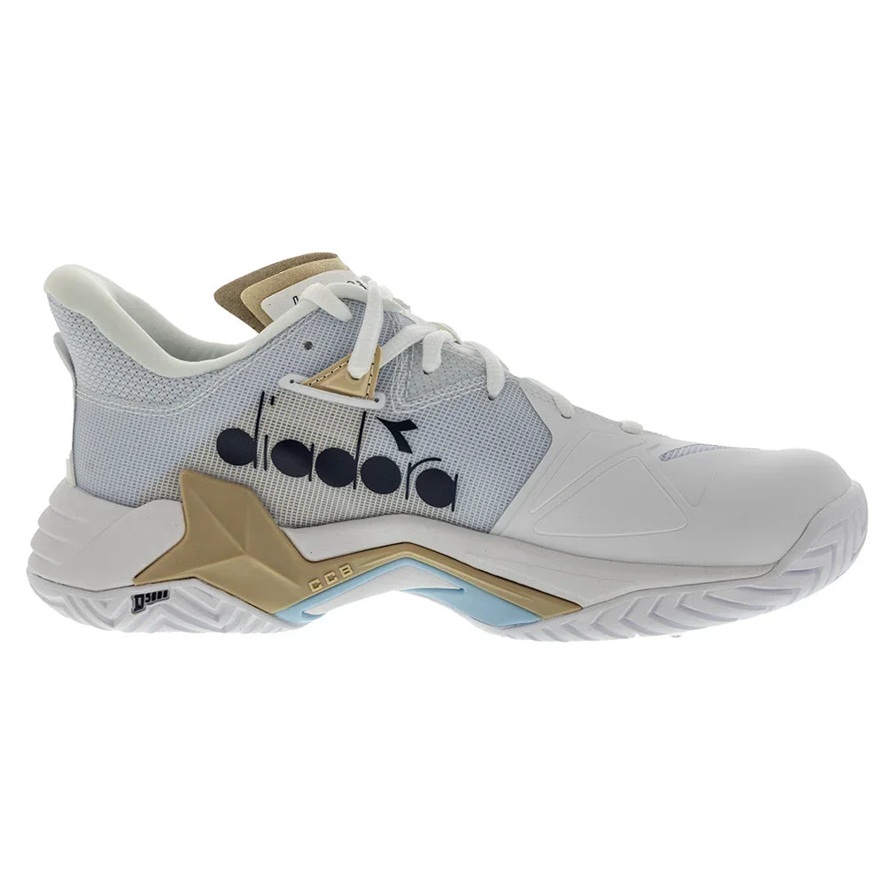 Women's B.Icon 3 Tennis Shoes White and Blue Corsair