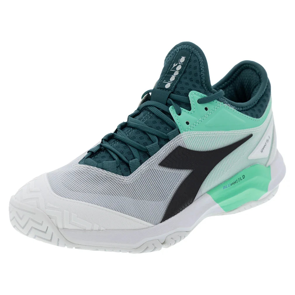 Men's Speed Blushield Fly 5 AG Tennis Shoes Shaded Spruce and Black-Footwear-Diadora-182740-C026701copy-710892Tennis Express