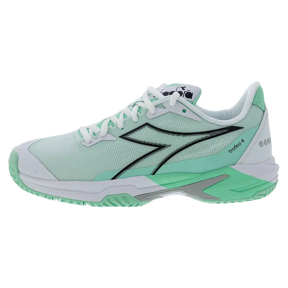 Women's Trofeo 4 AG Tennis Shoes White and Cabbage