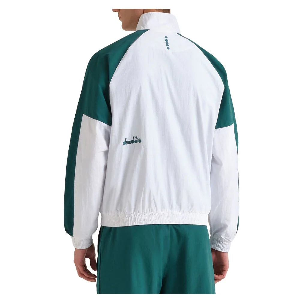 Unisex Match Tennis Track Jacket Optical White and Shaded Spruce