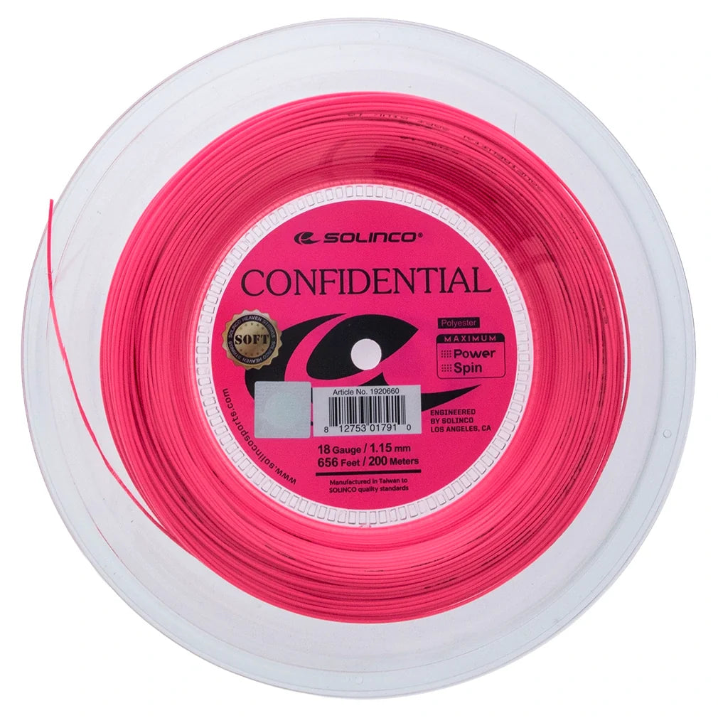 Confidential Soft Pink Tennis String Reel-Strings-Solinco-192065R03copy-Tennis Express