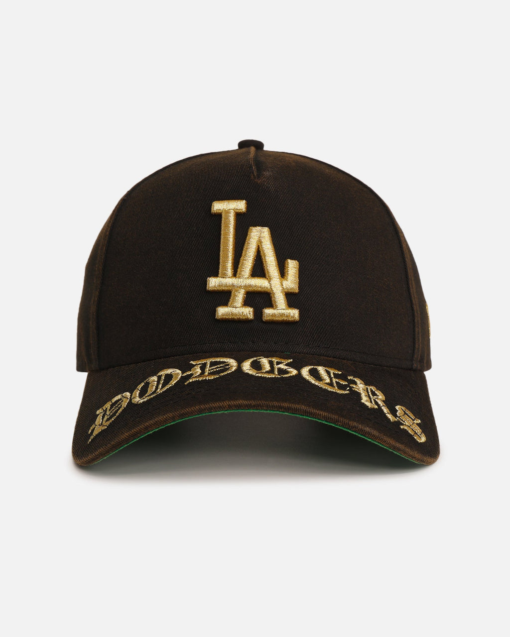 New Era Los Angeles Dodgers 'Washed Black Gothic Script' 9FORTY A-Frame Snapback Black