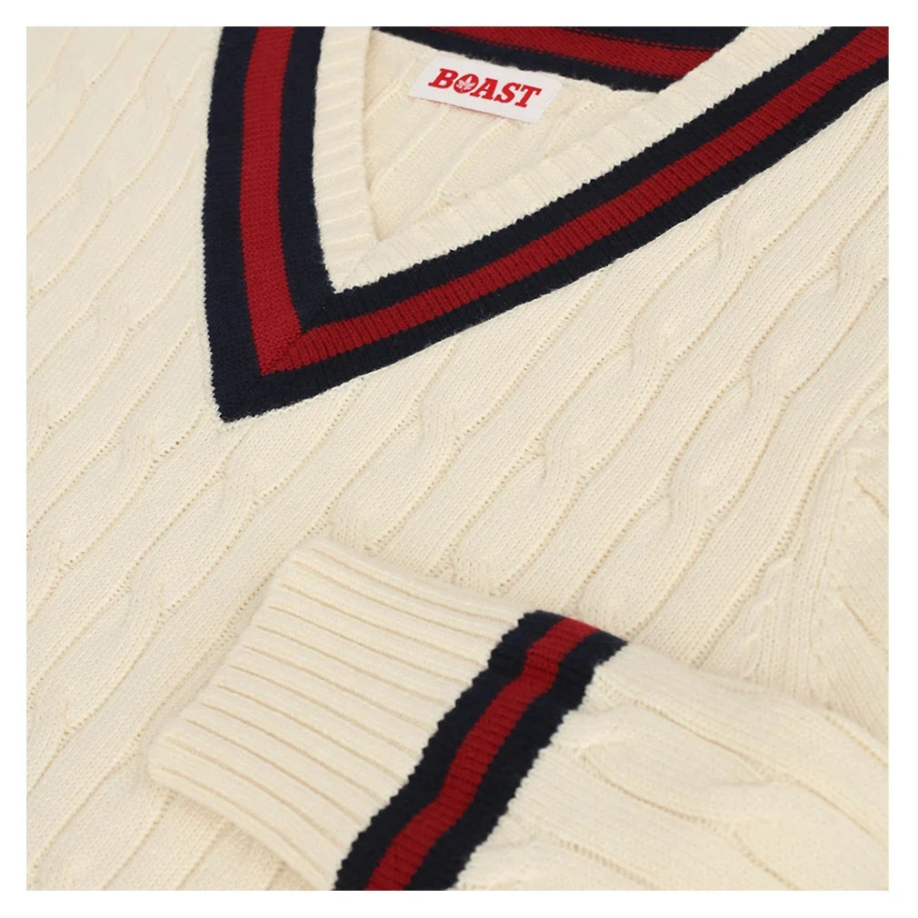 Men's Cable Knit Tennis Sweater