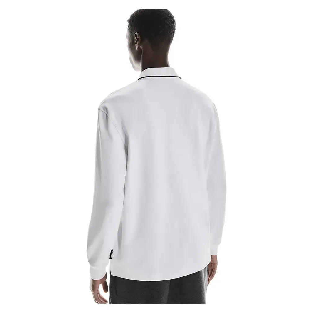 Men's Courtside Long Sleeve Tennis Polo White