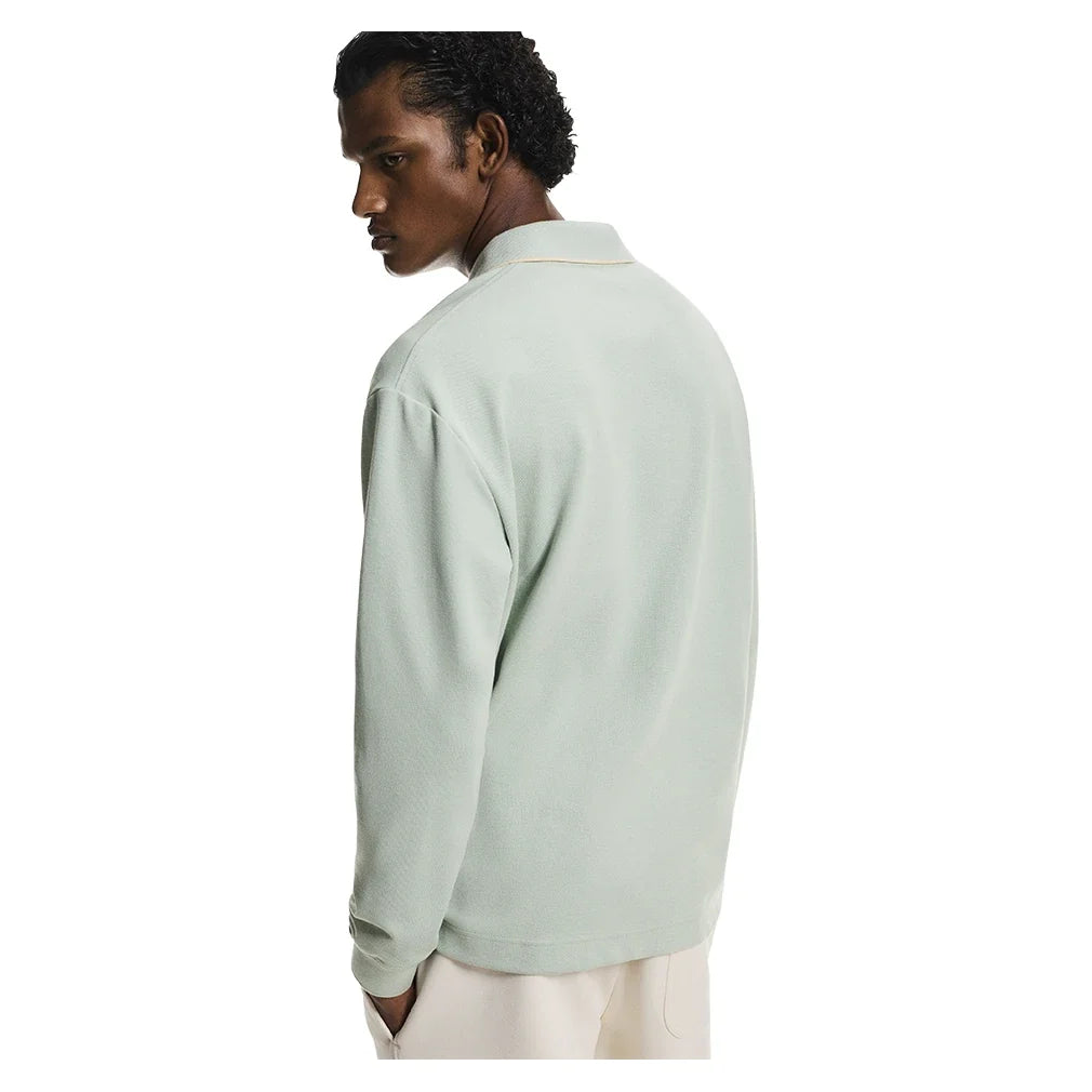 Men's Courtside Long Sleeve Tennis Polo Mineral