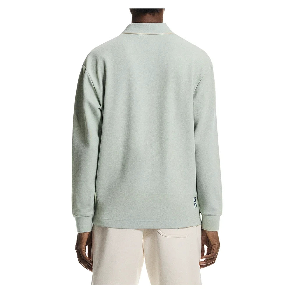 Men's Courtside Long Sleeve Tennis Polo Mineral