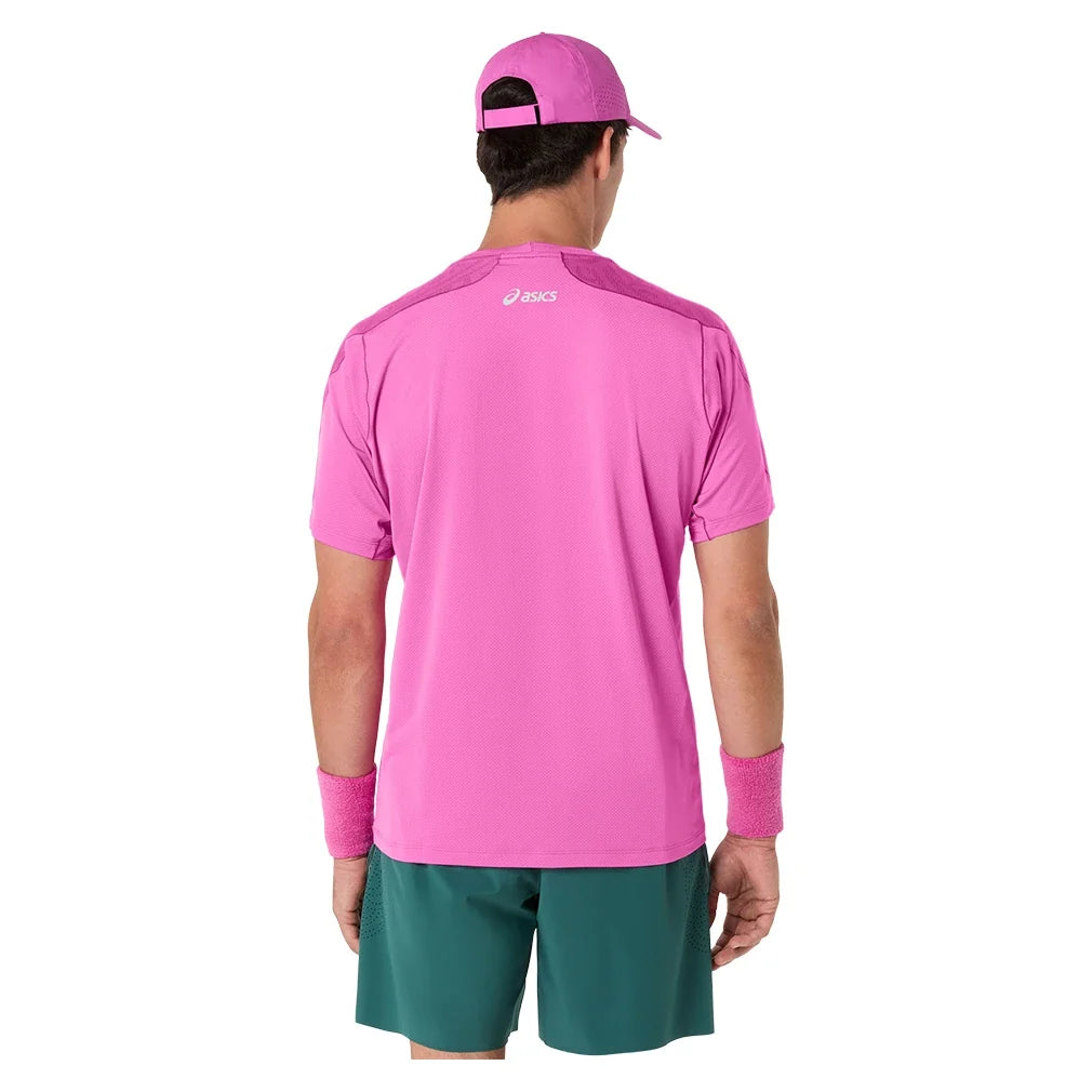 Men's Match Jacquard Short Sleeve Tennis Top Digital Sakura