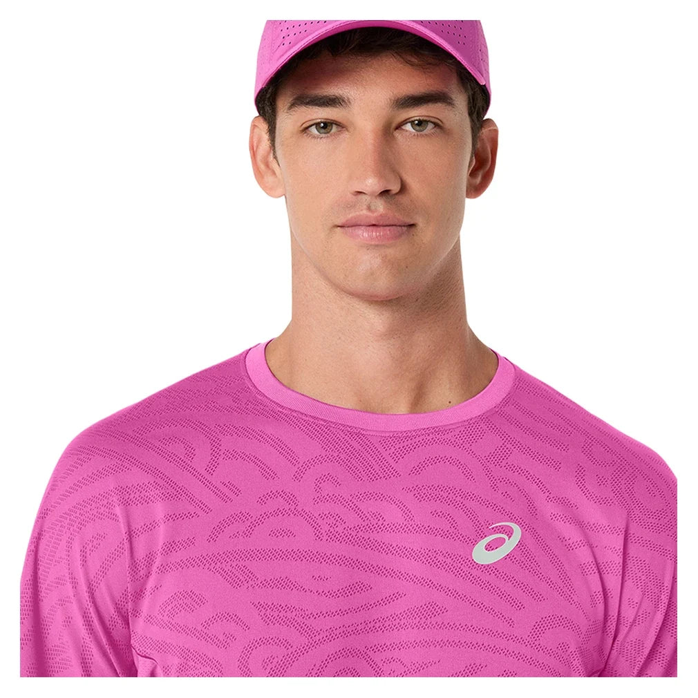 Men's Match Jacquard Short Sleeve Tennis Top Digital Sakura