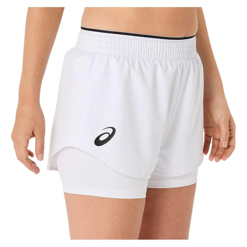 Women's Match Tennis Short Brilliant White-Apparel-Asics-2042A352-100S25-3-Tennis Express