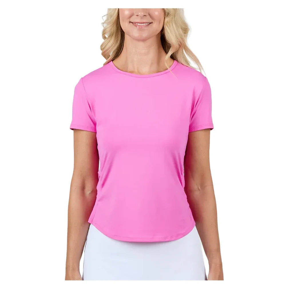 Women's Style Icons Short Sleeve Tennis Top Super Pink-Apparel-Sofibella-2452-SUP-702327Tennis Express
