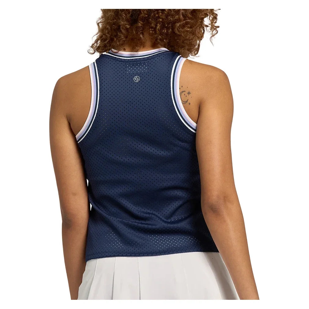 Women's Varsity 2.0 Tennis Tank Dark Navy and Mulitcolor