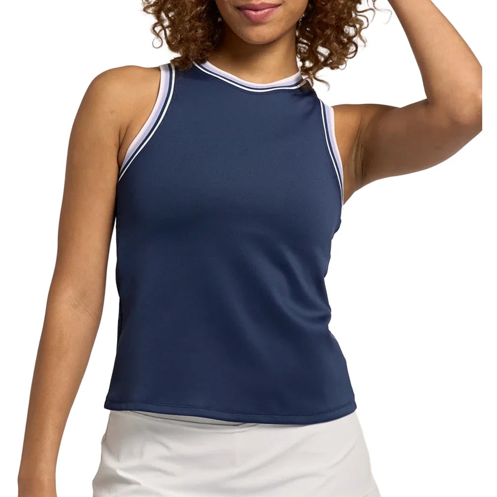 Women's Varsity 2.0 Tennis Tank Dark Navy and Mulitcolor-Apparel-Lija-26S-1001T2-Tennis Express
