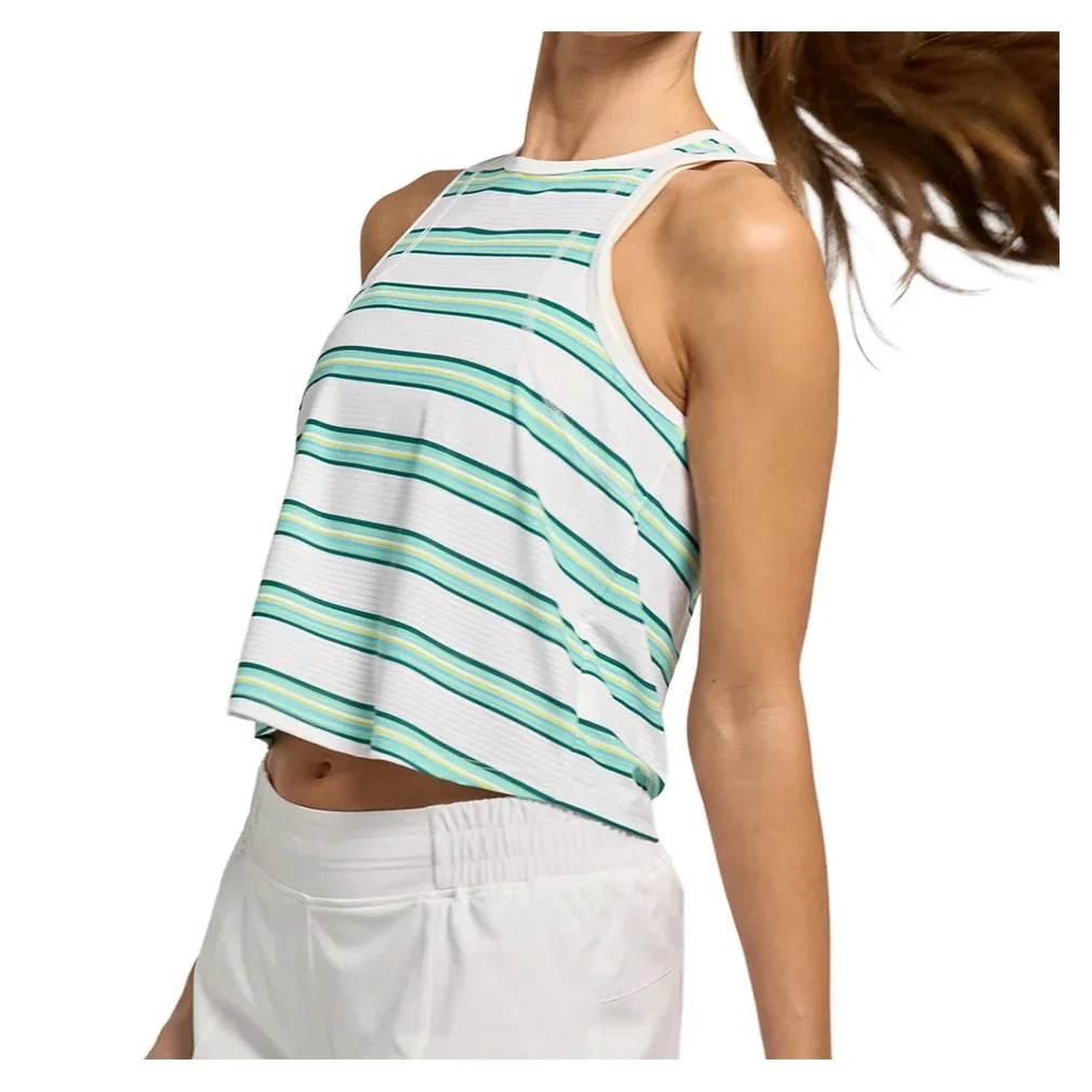 Women's Shift Printed Tennis Tank Everglade Stripe