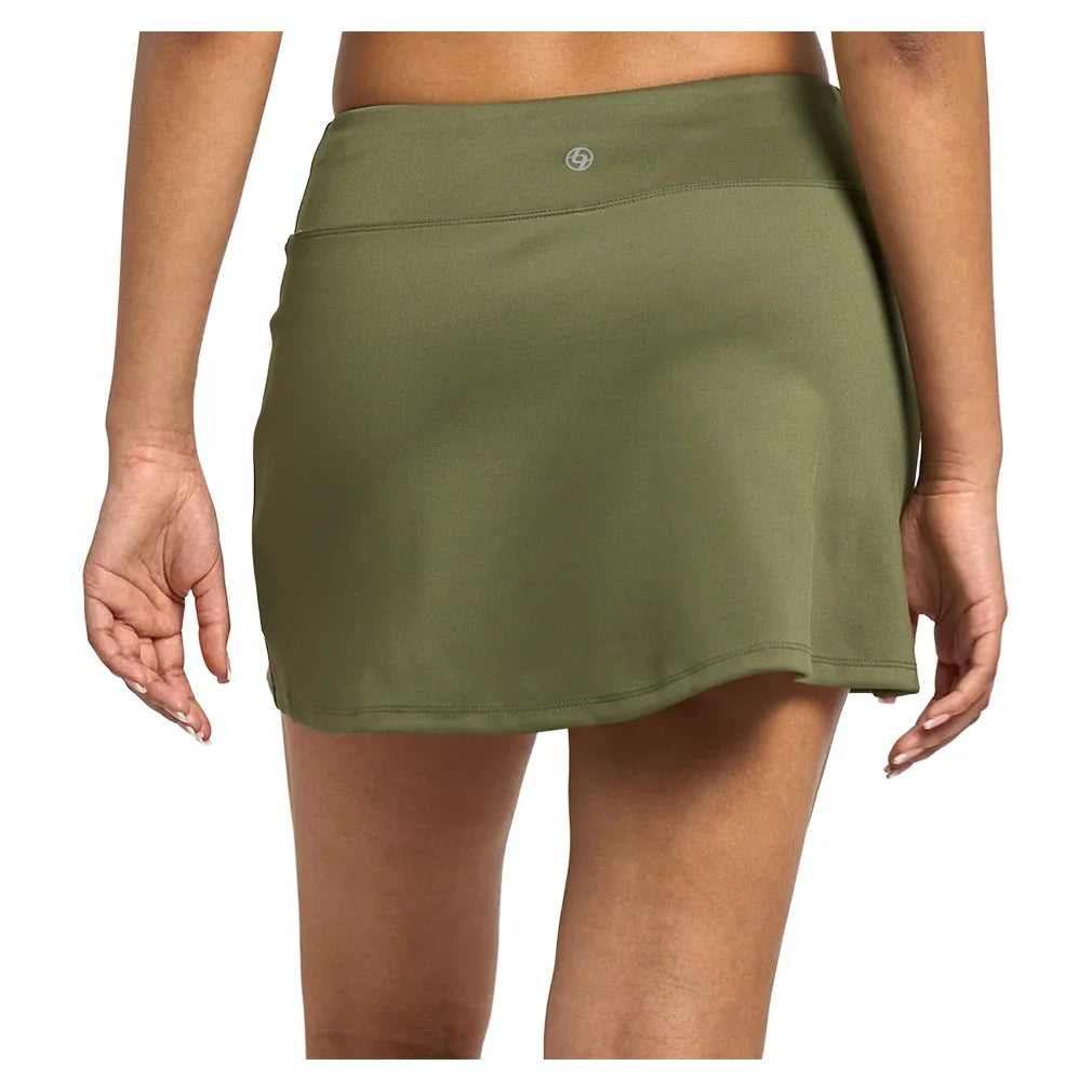 Women's Uprise 13 Inch Tennis Skort Avocado and Multicolor