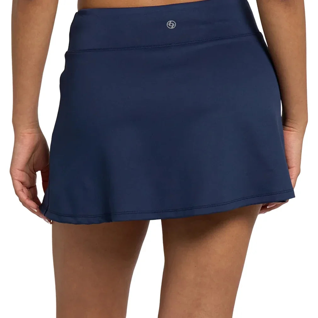 Women's 13 Inch Uprise Tennis Skort Dark Navy and Multicolor