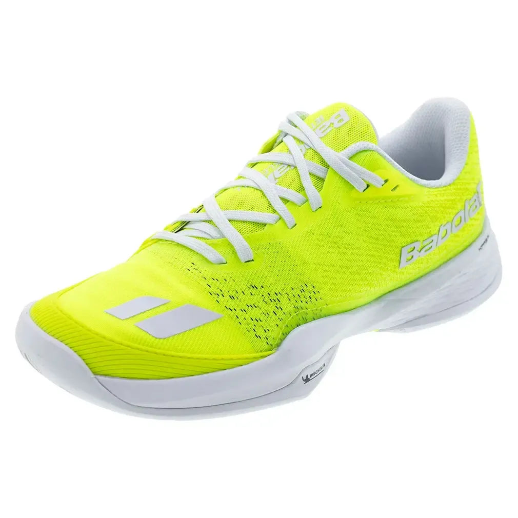 Women's Jet Mach Pickleball Shoes Fluo Yellow and White-Footwear-Babolat-3A1S25B933-7022S25_copy-Tennis Express