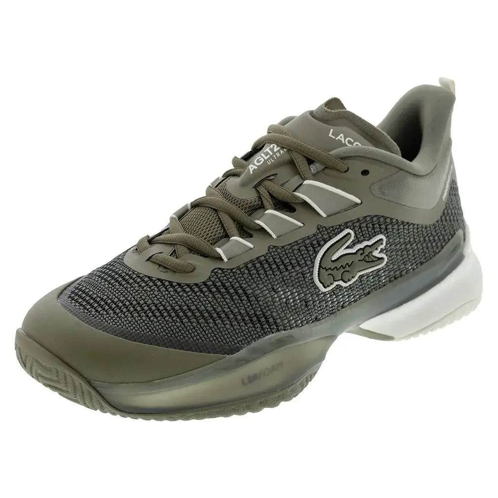 Men's AG-LT23 Ultra Tennis Shoes Khaki and Off White-Footwear-Lacoste-50SMA0008-2A9F2501copy-Tennis Express