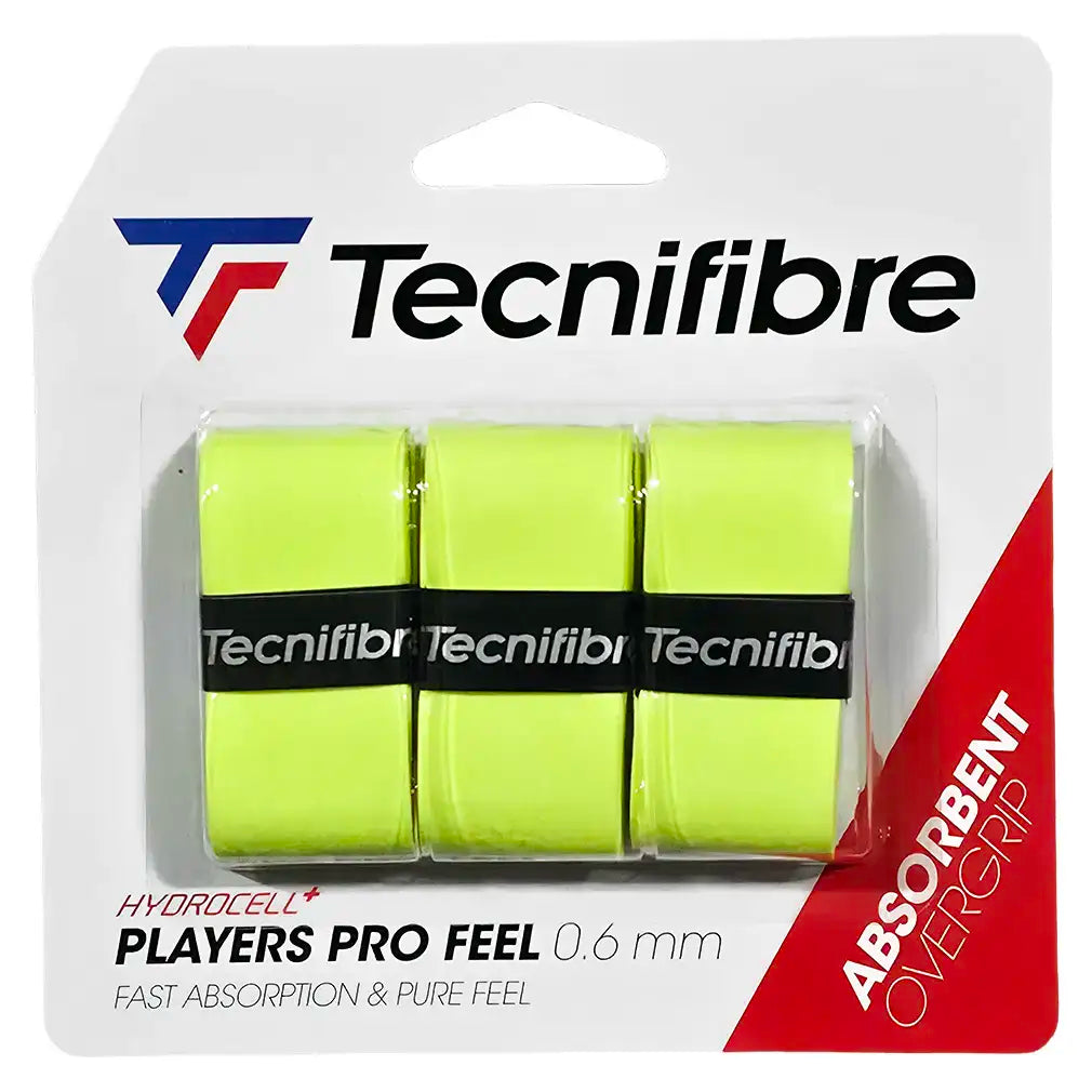 Players ProFeel Tennis Overgrip 3 Pack Lime