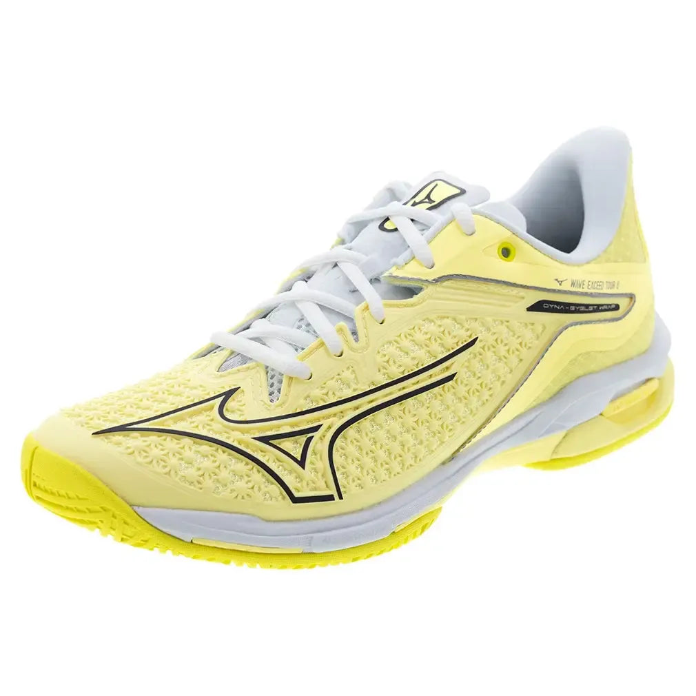 Women's Wave Exceed Tour 6 AC Tennis Shoes Pale Yellow and Black Sand-Footwear-Mizuno-550052-3GBSF25copy-Tennis Express