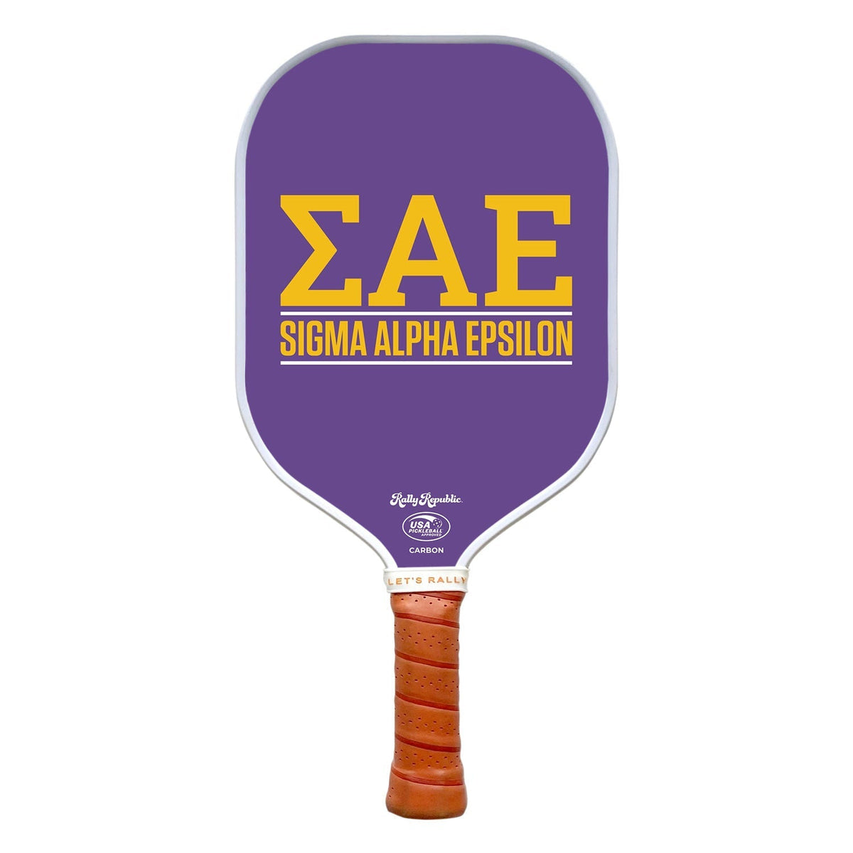 Rally Republic Pickleball Sigma Alpha Epsilon SAE Purple Greek Letter Pickleball Paddle