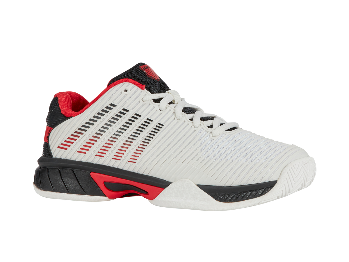 K-Swiss Big Kids' Shoes Hypercourt Express 2 | Bright White/Stretch Limo/High Risk Red
