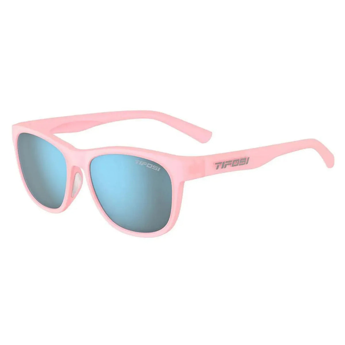 Swank Sunglasses Satin Crystal Blush with Smoke Bright Blue Lenses-Accessories-Tifosi-91198-DEFAULT-L-Tennis Express