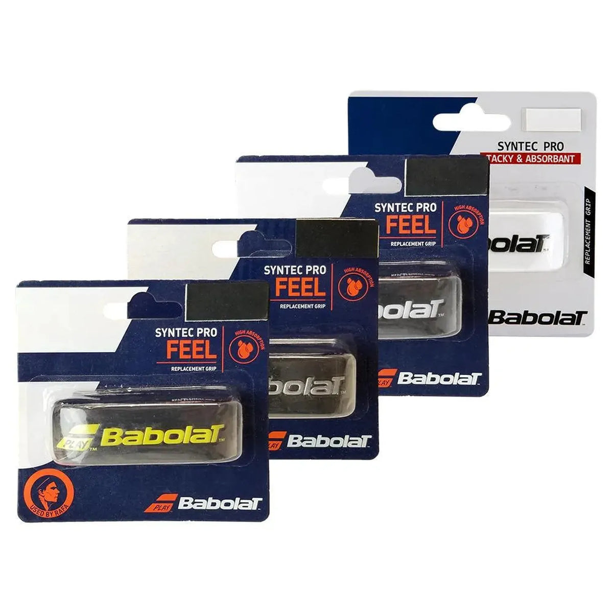Black/Silver - Syntec Pro Tennis Replacement Grip-Accessories-Babolat-91439-DEFAULT-L-Tennis Express