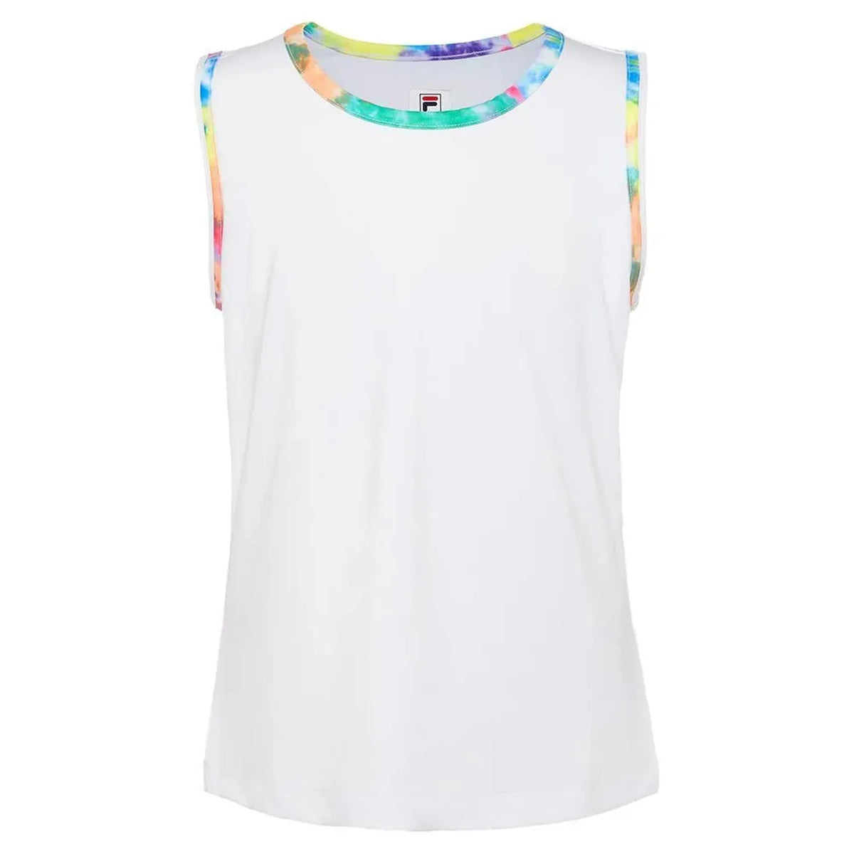 Girls' Full Back Tennis Tank White and Tie Dye-Apparel-Fila-93490-DEFAULT-L-Tennis Express