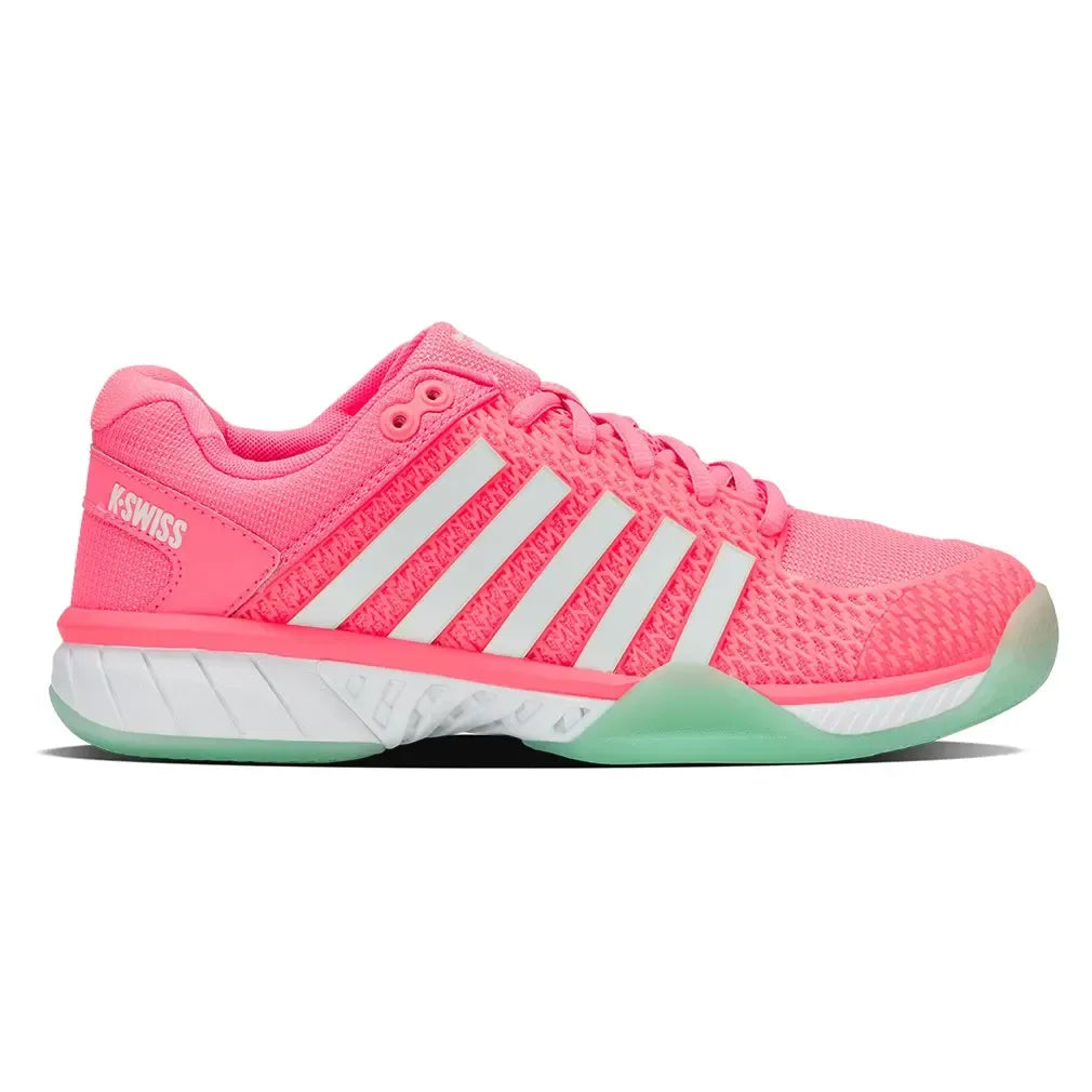 Women's Express Light Pickleball Shoes Neon Pastel Pink and White