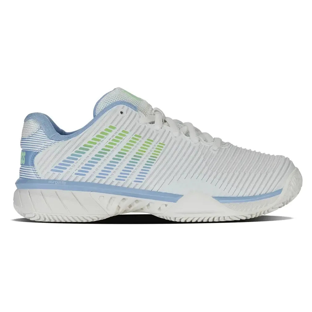 Women's Hypercourt Express 2 Clay Tennis Shoes Lucent White and Dutch Canal