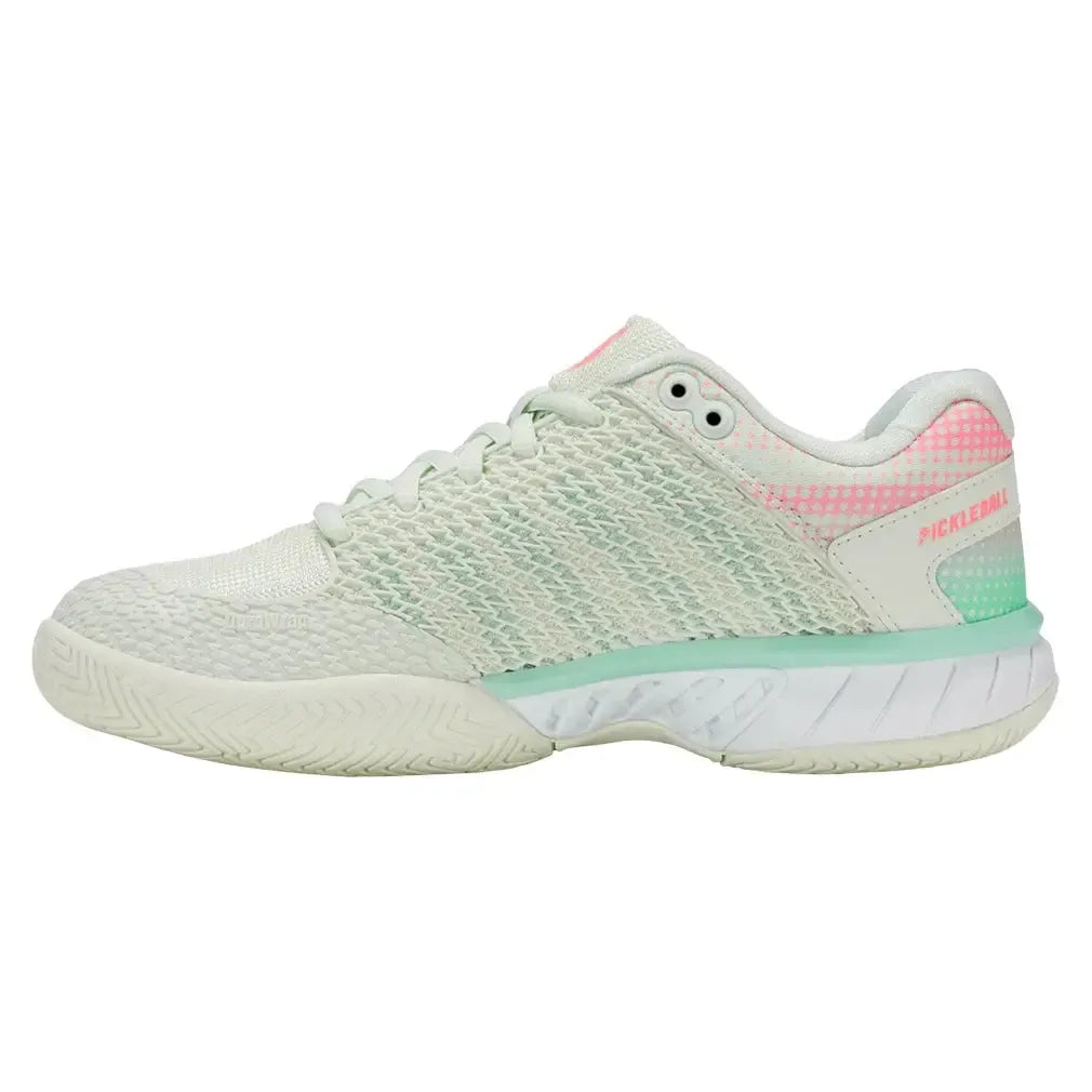 Women's Express Light D Width Pickleball Shoes Ice and Honeydew