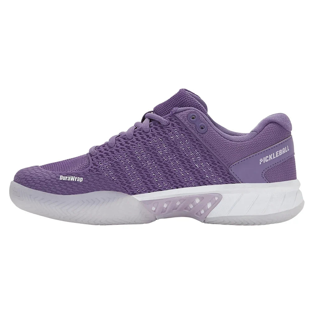 Women's Express Light D Width Pickleball Shoes Purple Haze and White