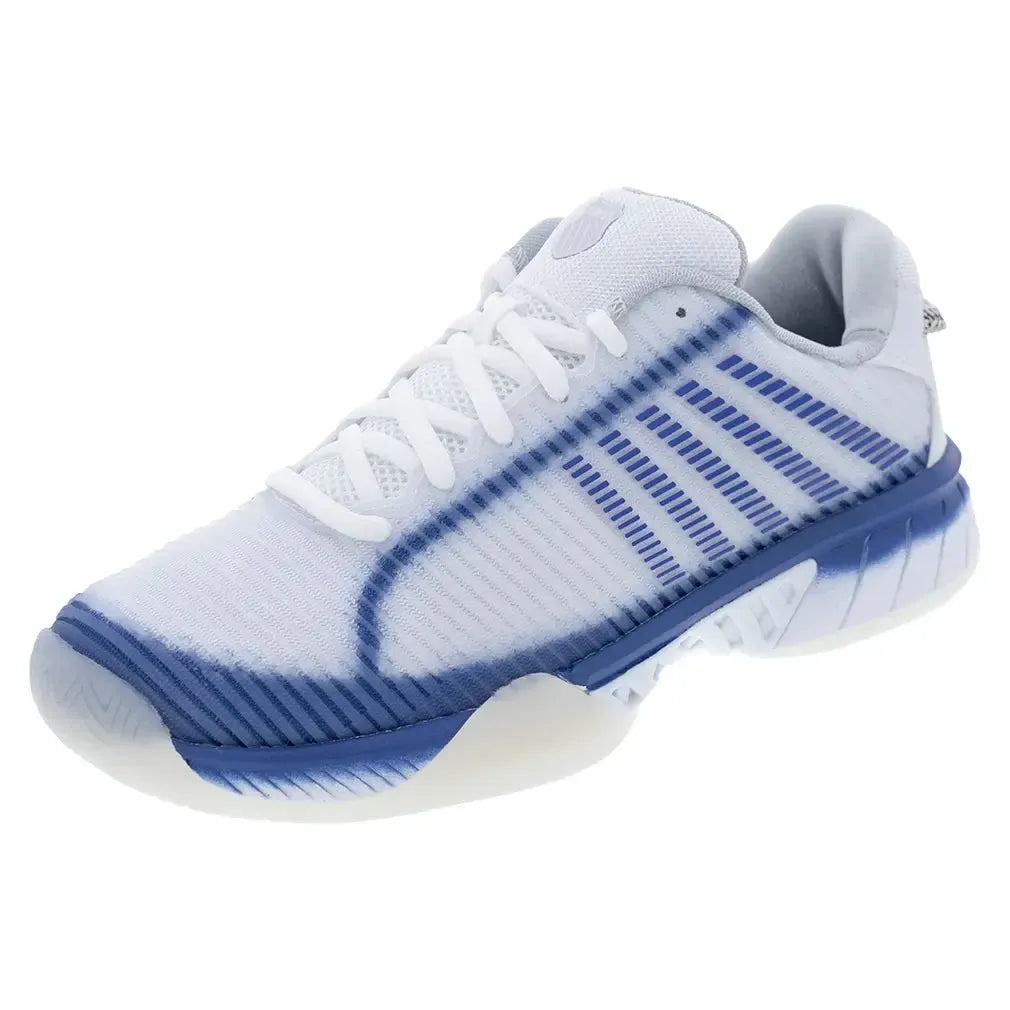 Women's Lucky in Love Hypercourt Express 2 Tennis Shoes White and Electric Blue-Footwear-K-Swiss-97382-110F2501-2copy-Tennis Express