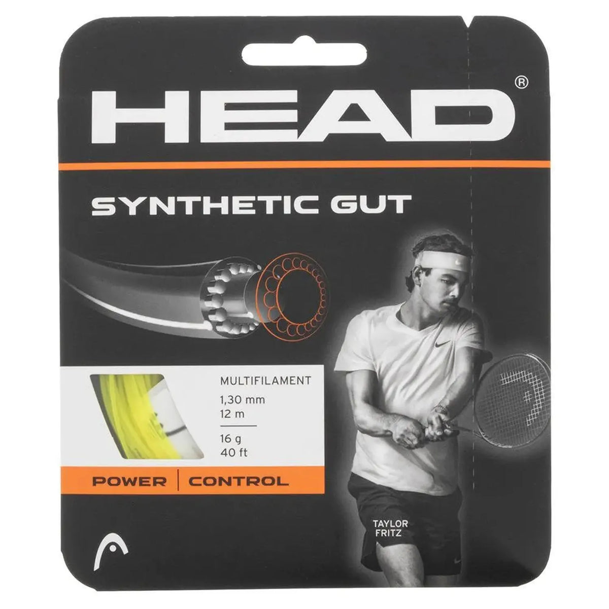 Synthetic Gut Tennis String-Strings-Head-97435-NEON_YELLOW-L-3-[Sku]-Tennis Express