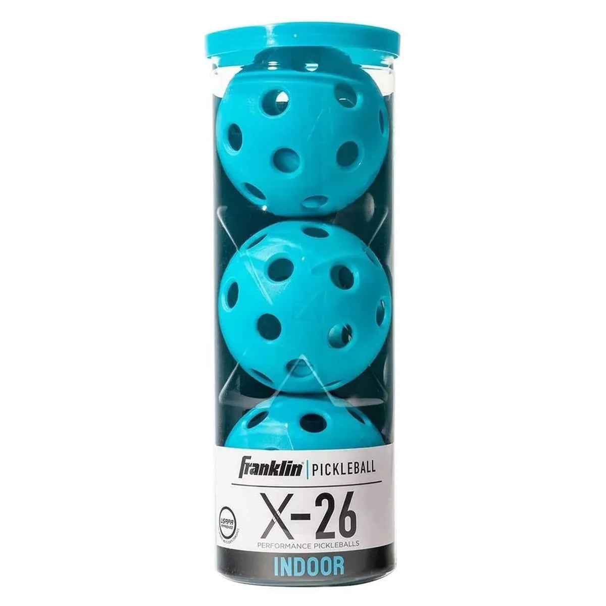 X-26 Indoor Pickleballs 3 Pack Blue-Balls-Franklin Sports-97820-DEFAULT-L-Tennis Express
