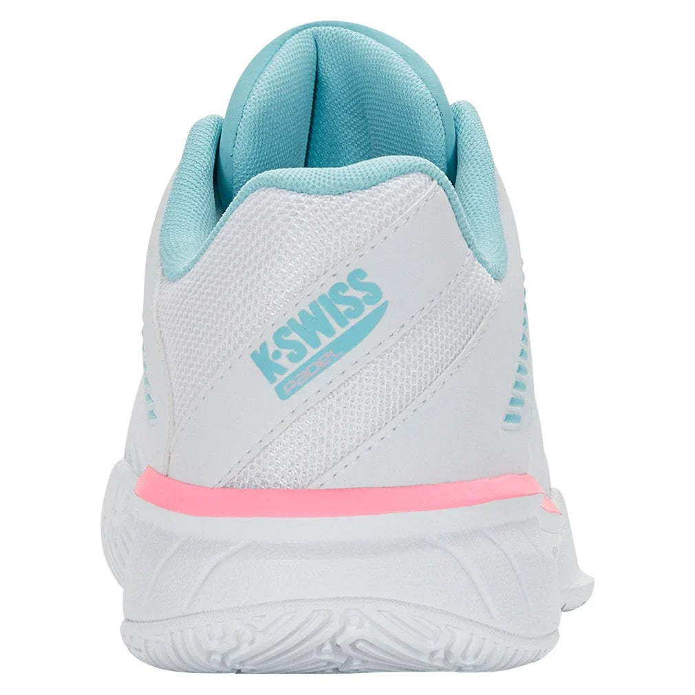 Women's Express Light 3 Padel Shoes White and Soft Neon Blue