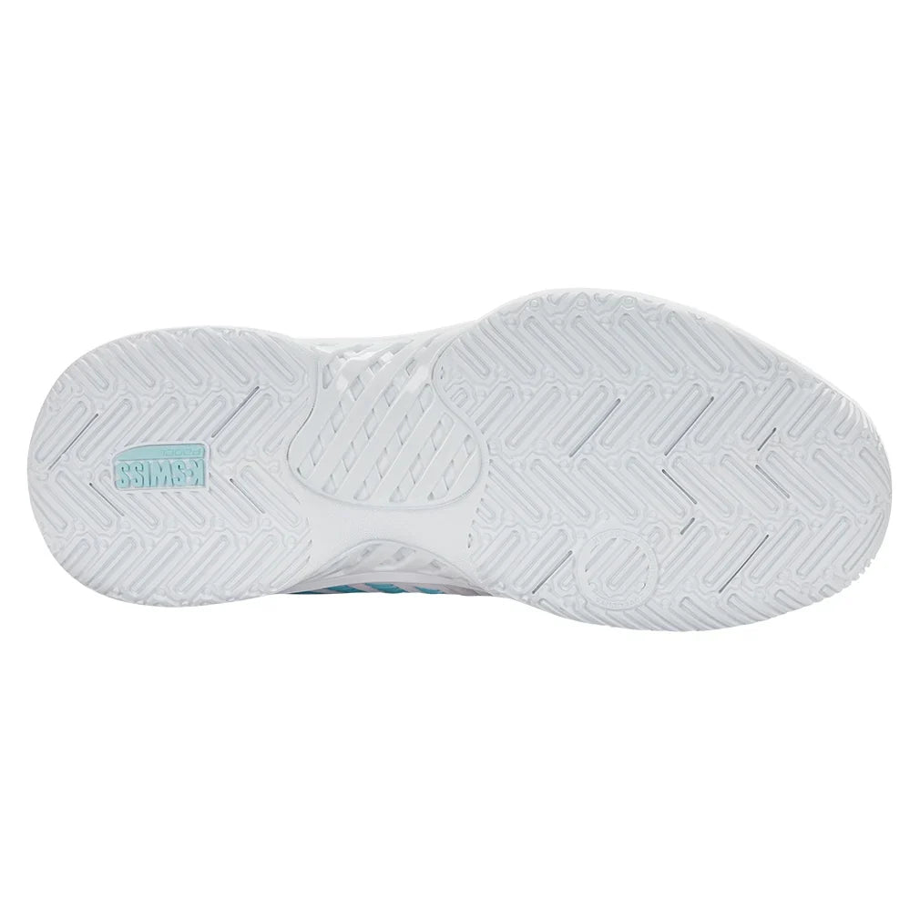 Women's Express Light 3 Padel Shoes White and Soft Neon Blue
