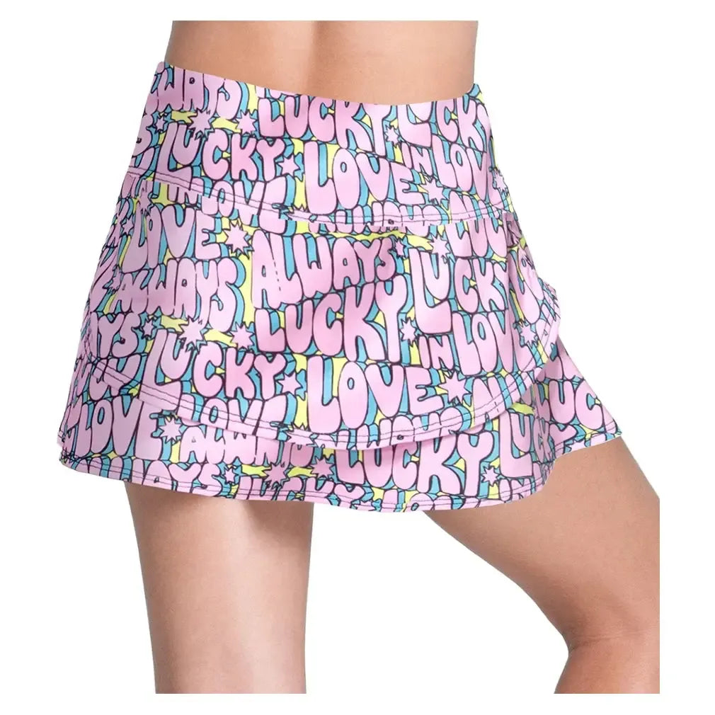 Girls' Bubble Love Tier Tennis Skort Mulberry