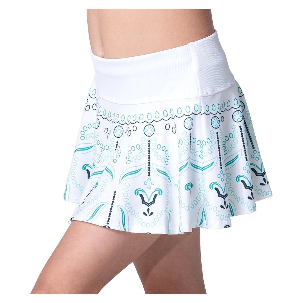 Girls' Eyelet You Win Tennis Skort White