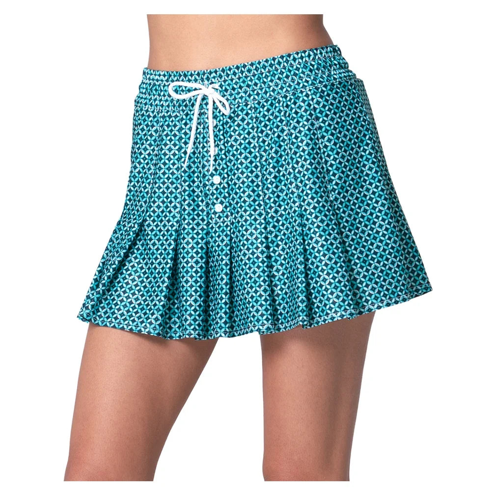 Women's High Waist Winner's Circle Tennis Skort Aquamarine-Apparel-Lucky In Love-CB802-05D416H25-668844Tennis Express