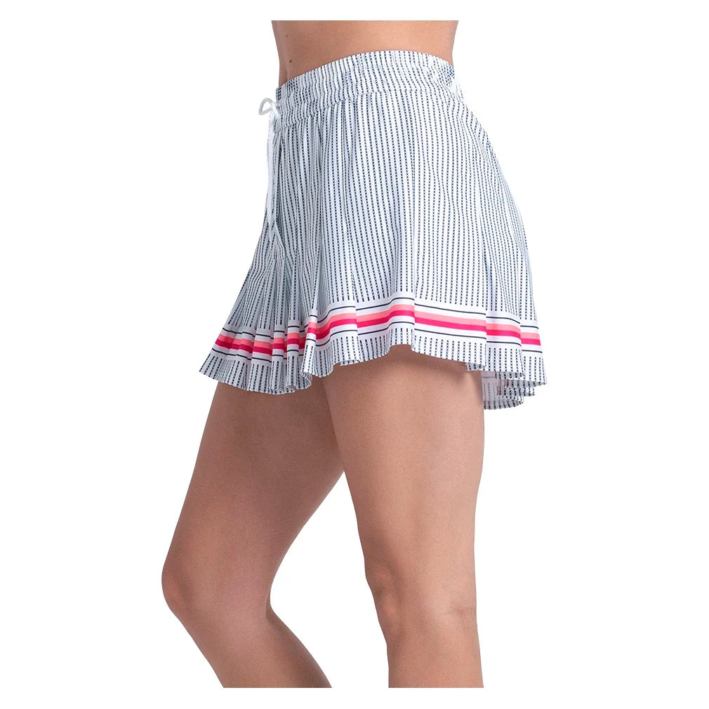 Women's High Waisted Glow Stripe Tennis Skort Multicolor