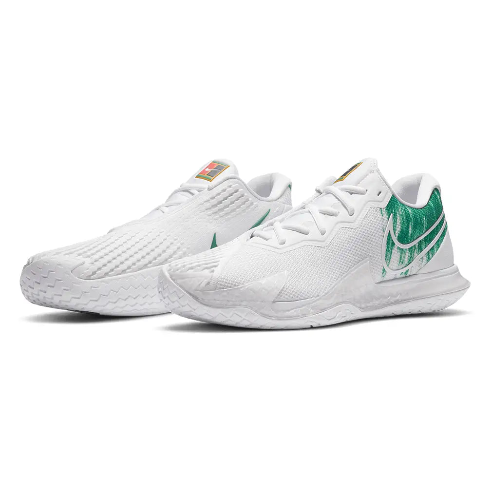 Men's Vapor Cage 4 Tennis Shoes White and Clover-Footwear-Nike-CD0424-102-y-Tennis Express