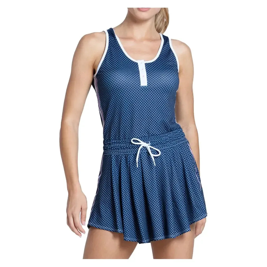 Women's Country Club Plaid Tennis Dress-Apparel-Lucky In Love-CD32-77B401-Tennis Express