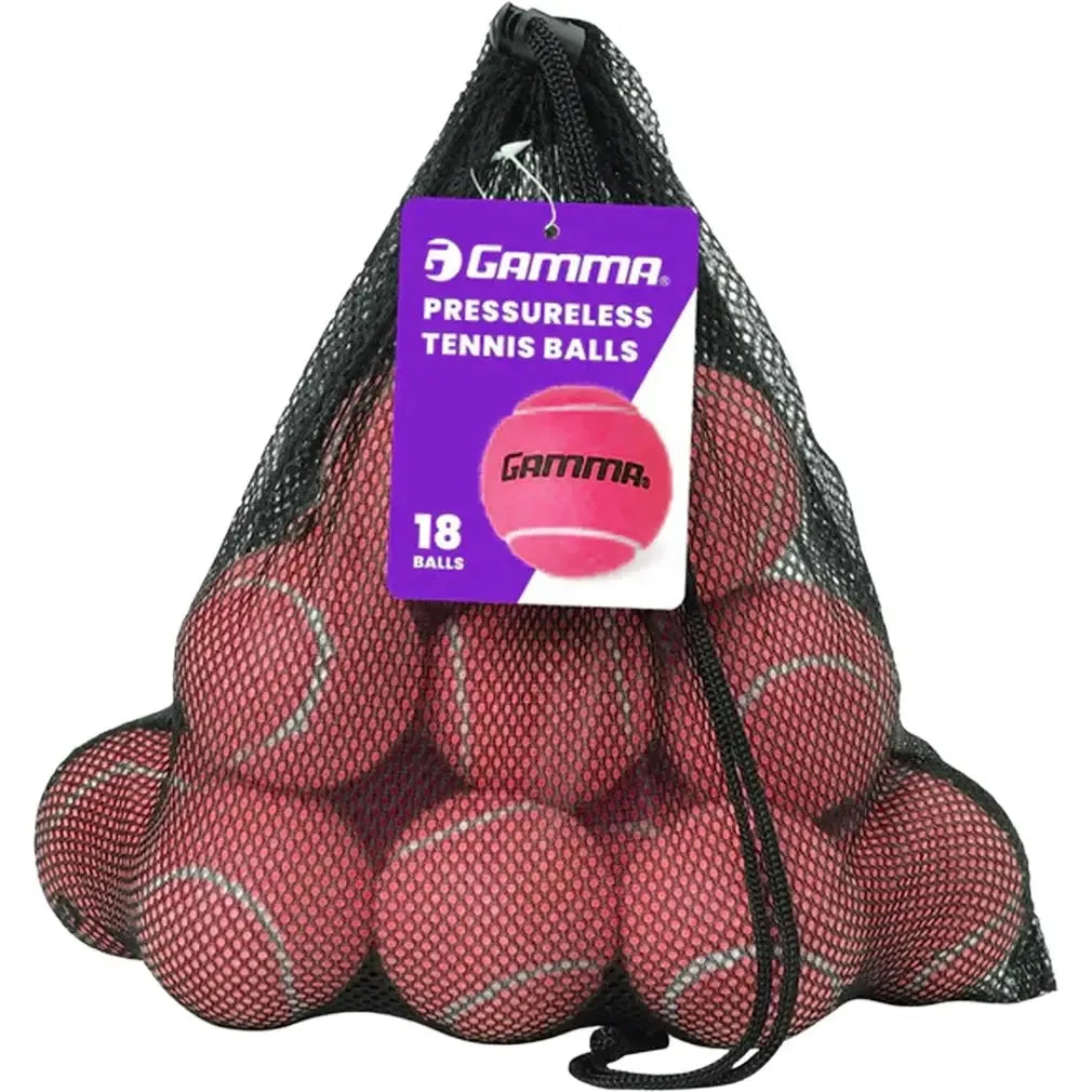 Pressureless Tennis Balls 18pk-Balls-Gamma-CPLTB-18PK-Pink-Tennis Express