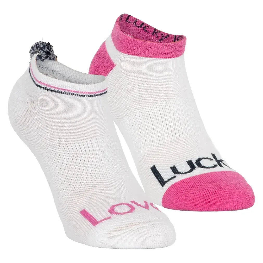 Women's P.S. I Love You Low Cut Tennis Socks White and Midnight-Socks-Lucky In Love-CS07-656F25-Tennis Express