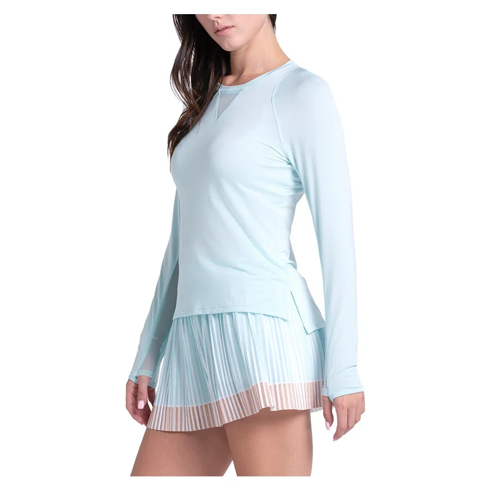 Women's High Low Breezy Long Sleeve Tennis Top Wave