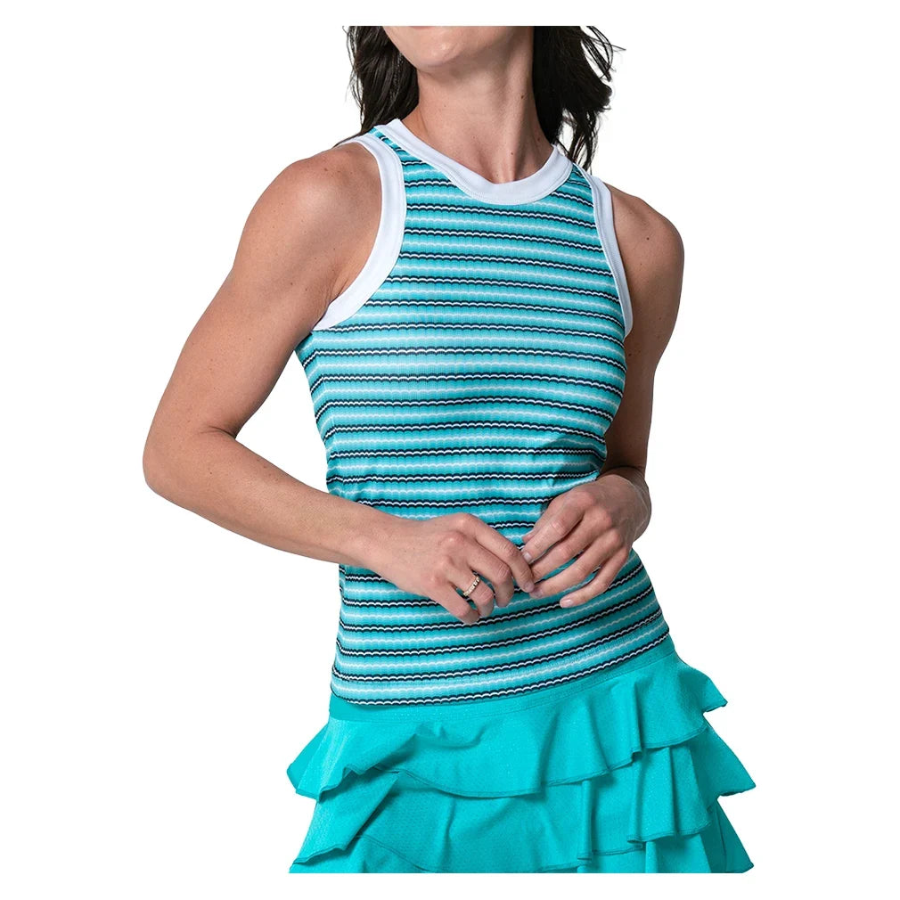 Women's Came To Win Tennis Tank Aquamarine-Apparel-Lucky In Love-CX122-07D416H25-668887Tennis Express