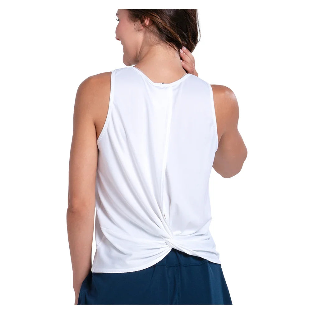 Women's Twist Back Rib Tennis Tank