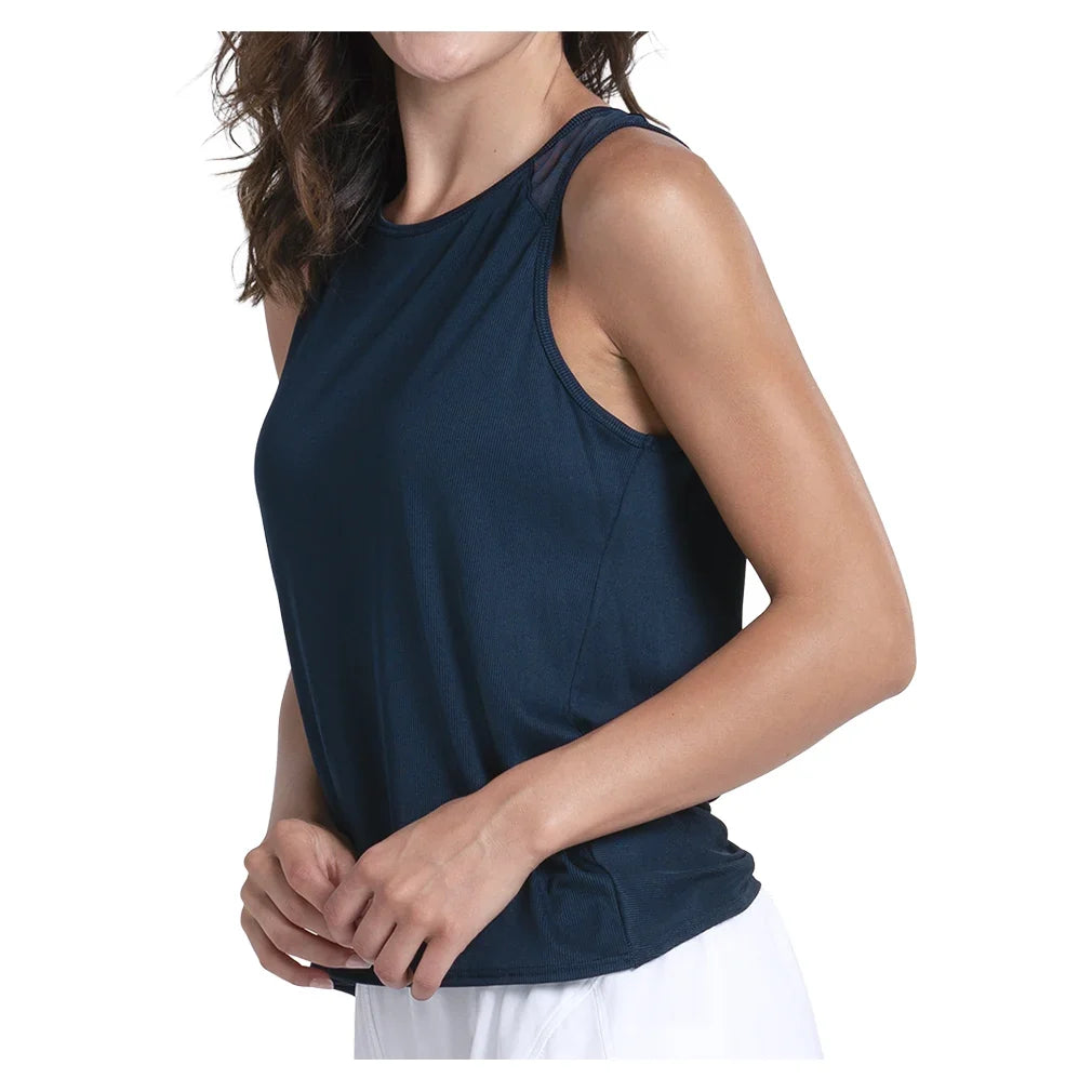 Women's Twist Back Rib Tennis Tank