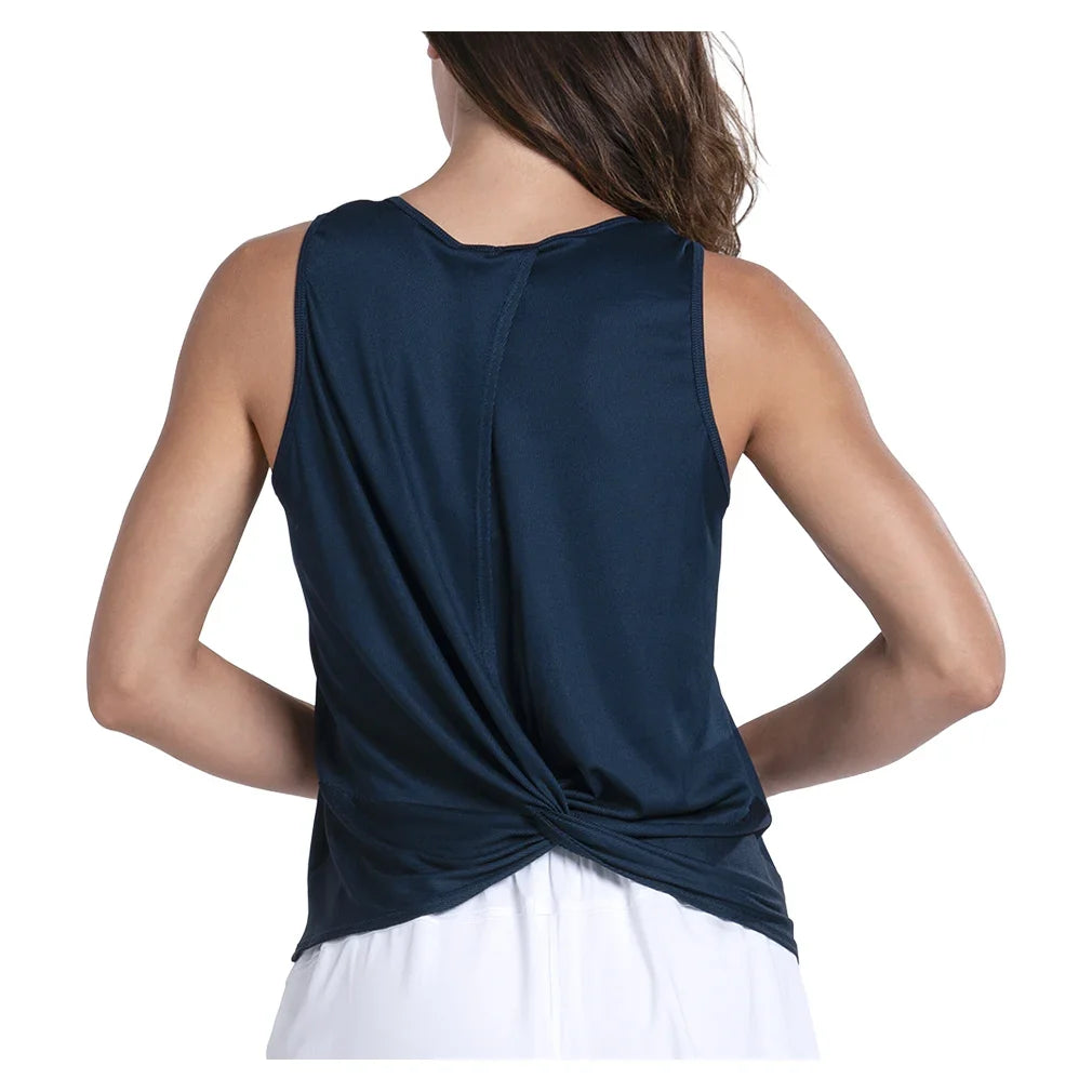 Women's Twist Back Rib Tennis Tank